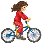 Illustration Girl Cycling White Background Stock Vector (Royalty Free)  99432557 | Shutterstock